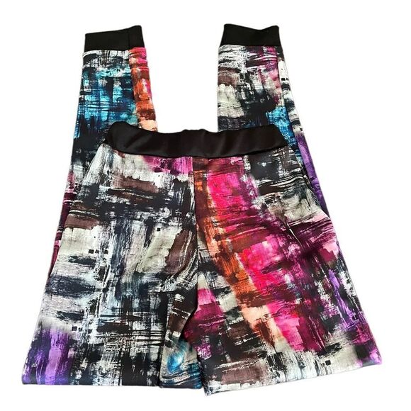 MISSGUIDED Abstract Multicolored Print Jogger Pants, Elastic Waist sz US‎ 2 New! - Picture 4 of 7